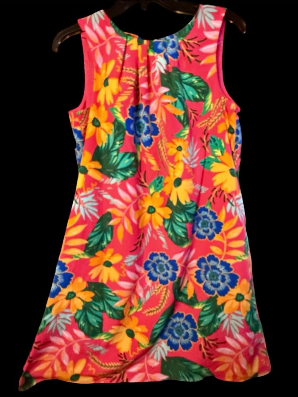 Jessica Howard Floral Sleeveless Jewel-Neck A-line Shift Dress Pink Floral